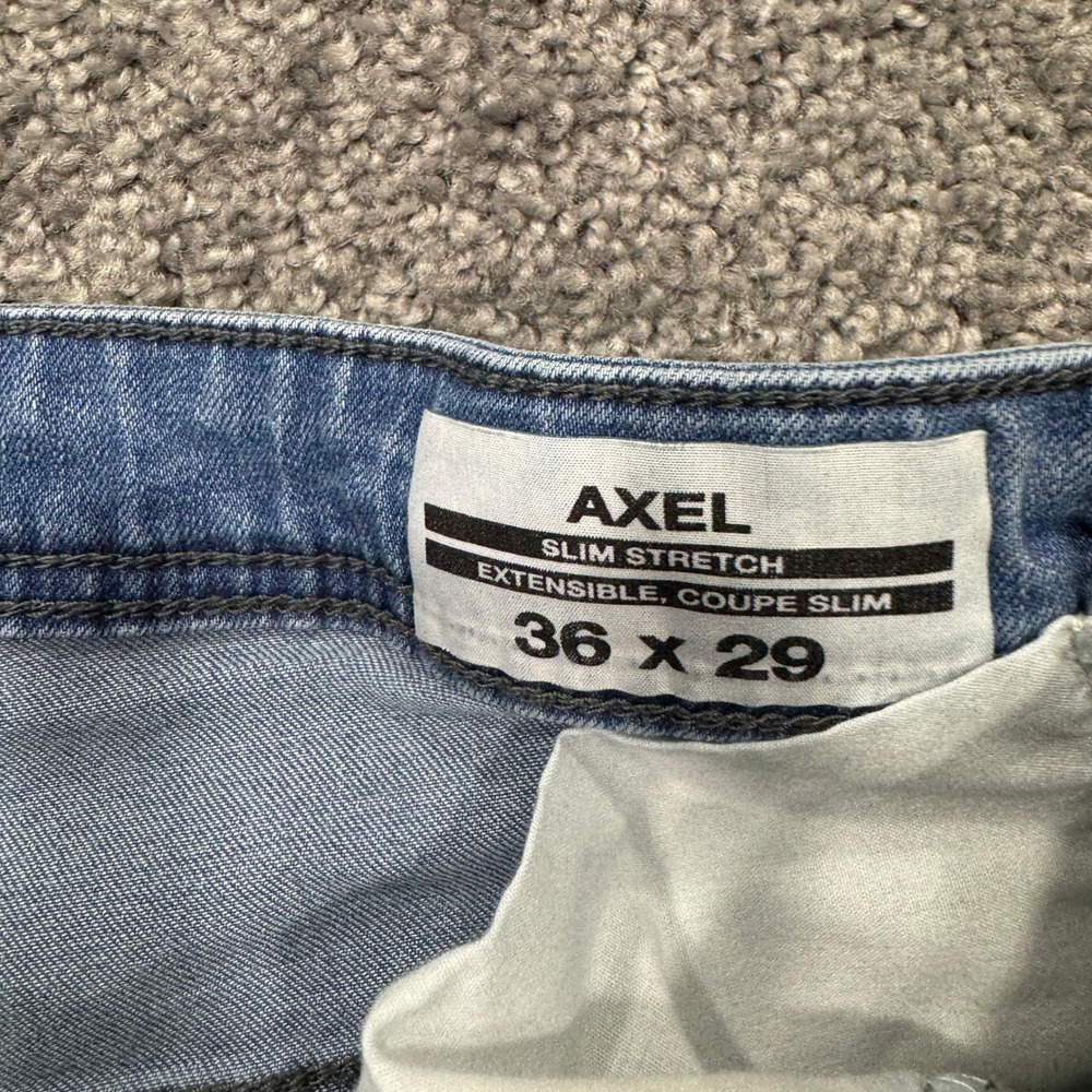 Buffalo David Bitton Jeans Mens 36x29 Blue Axel Slim Stretch Medium Wash Denim - Picture 6 of 10